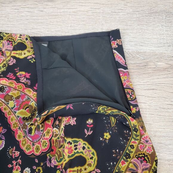 Dana Buchman Y2K Floral Silk Skirt 12 Midi Flowy Whimsigoth Fairy Grunge - Picture 3 of 10